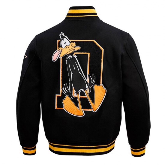 Daffy Duck Looney Tunes Freeze Max Black Varsity Jacket