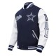 Dallas Cowboys Script Tail Classic Rib Varsity Jacket