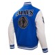 Dallas Mavericks 2023/24 City Edition Royal Varsity Jacket