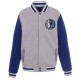 Dallas Mavericks Gray and Royal Varsity Wool Jacket