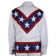 Daredevil Evel Robert Craig Knievel White Leather Motorcycle Jacket