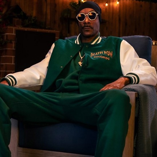 Death Row Records Snoop Dogg Green Varsity Jacket