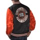 Detroit Bad Boys Black and Orange Varsity Satin Jacket