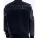 Detroit Lions Letterman Varsity Black Jacket