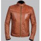 New Mens Edinburgh Brown Leather Jacket