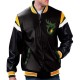 Edmonton Elks Black Varsity Full-Zip Leather Jacket