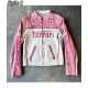 Ferrari Pink and White Leather Jacket