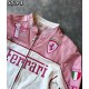 Ferrari Pink and White Leather Jacket