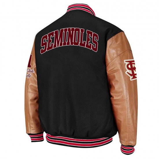 Florida State Seminoles Varsity Black and Brown Jacket