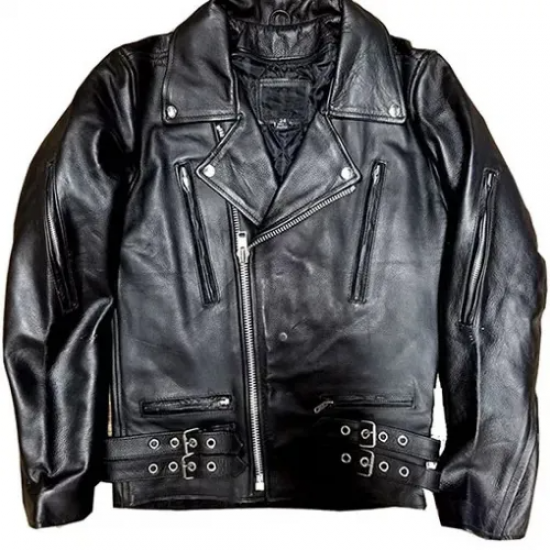 GG Allin Black Leather Biker Jacket