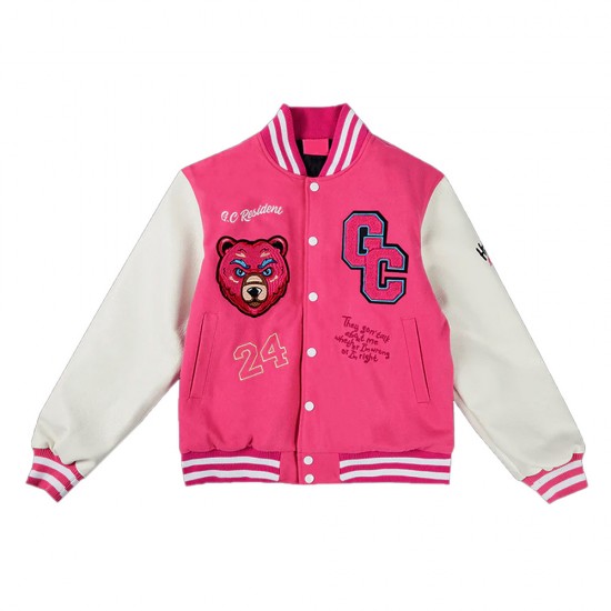 Gag City Pink Varsity Jacket