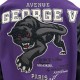 George V Panther Red Wool Varsity Jacket