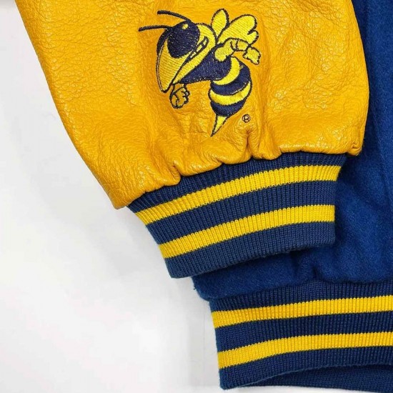 Georgia Tech 90’s Blue and Yellow Varsity Jacket