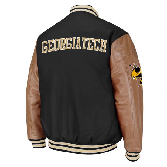 Georgia Tech Black and Brown Varsity Jacket