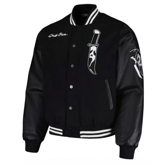 Ghostface Scream Horror Scary Slasher Varsity Jacket