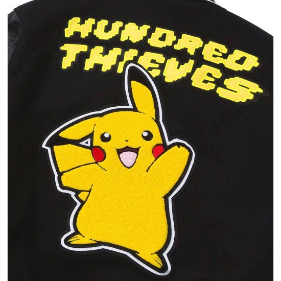 Golden Bear Pikachu Black Varsity Jacket