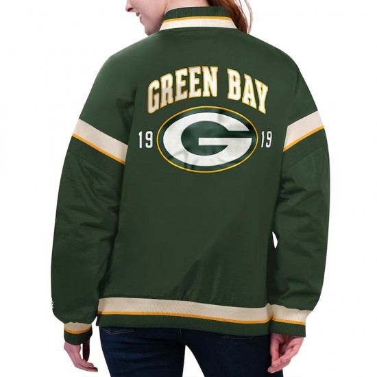 Green Bay Packers Tournament Green Varsity Jacket