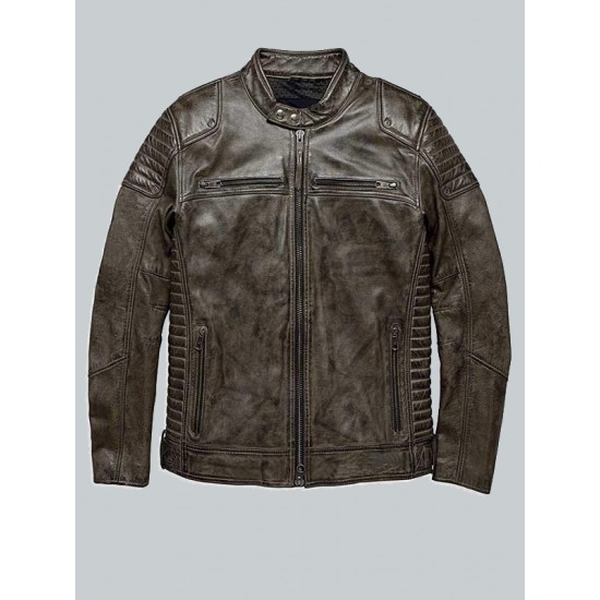 Harley Davidson Waxed Brown Leather Jacket