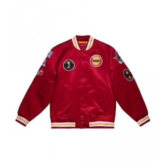 Houston Rockets Red Satin Jacket