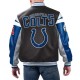 Indianapolis Colts Black Varsity Full-Zip Leather Jacket