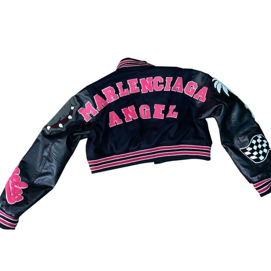 It Girl Marlenciaga Angel Varsity Jacket