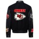 JH Kansas City Chiefs Varsity Black Jacket