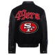 JH San Francisco 49ers Varsity Black Jacket