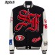 JH San Francisco 49ers Varsity White and Black Jacket