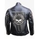 New Mens Harley Davidson Reflective Willie G Skull Leather Jacket