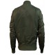 Men Army Green Top Gun Tom Cruise Fighter Jet Pilot Jacket