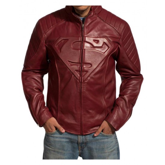 Smallville Clark Kent Cosplay Red Denim Jacket Coat Costume