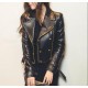 Womens Biker Style Genuine Leather Jacket