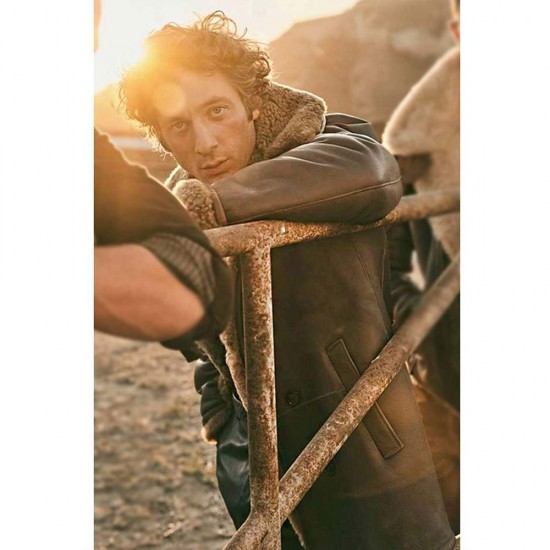 Jeremy Allen White The Iron Claw Leather Coat