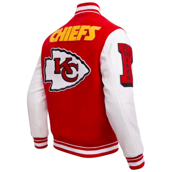 Kansas City Chiefs Mashup Rib Varsity Wool/Leather Jacket