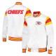 Kansas City Chiefs White Teddy Varsity Satin Jacket