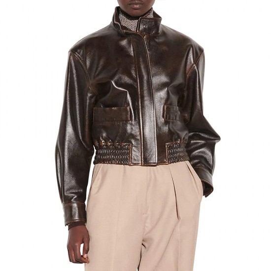 Kennedy Mcmann Nancy Drew Aviator Leather Jacket