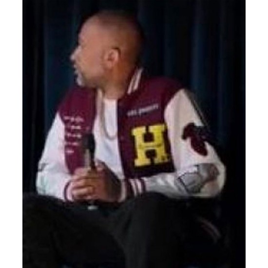 BlackAF Kenya Barris Maroon Wool Letterman Jacket