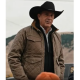 Kevin Costner Yellowstone Season 04 Brown Quilted Jacket