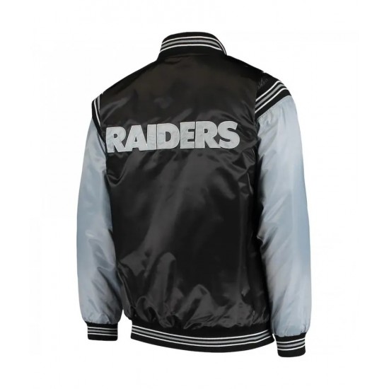 LAS VEGAS RAIDERS CLASSIC WOOL VARSITY JACKET (JET BLACK)