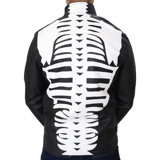 Leather Rob Zombie Skeleton Bones Skull Jacket