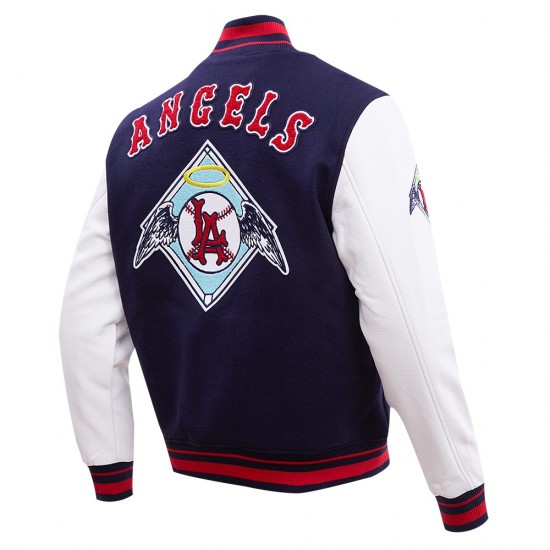 Los Angeles Angels Retro Classic Blue Wool Varsity Jacket