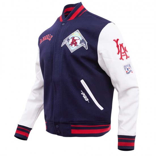 Los Angeles Angels Retro Classic Blue Wool Varsity Jacket