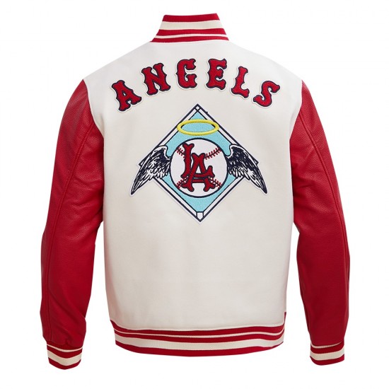 Los Angeles Angels Retro Classic Red Wool Varsity Jacket