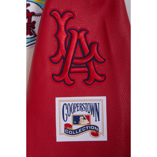 Los Angeles Angels Retro Classic Red Wool Varsity Jacket