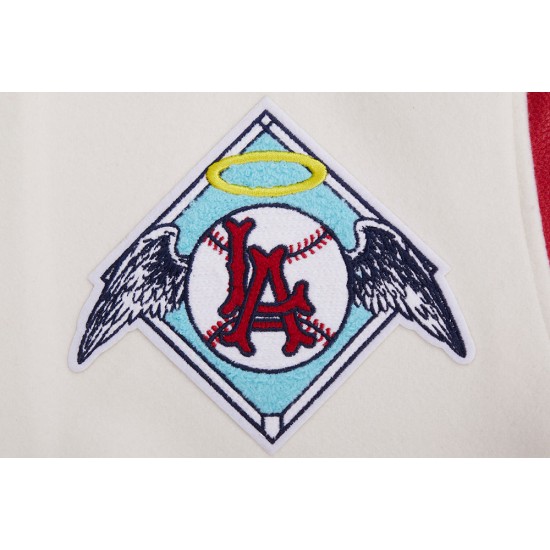 Los Angeles Angels Retro Classic Red Wool Varsity Jacket