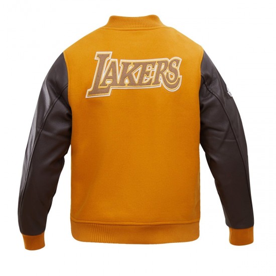 Los Angeles Lakers Classic Wool And Leather Varsity Jacket