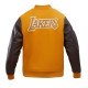 Los Angeles Lakers Classic Wool And Leather Varsity Jacket