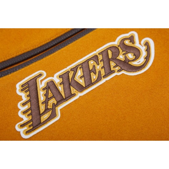 Los Angeles Lakers Classic Wool And Leather Varsity Jacket