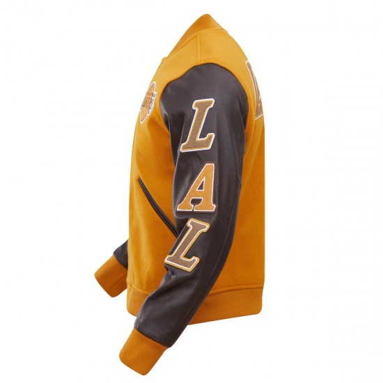 Los Angeles Lakers Classic Wool And Leather Varsity Jacket