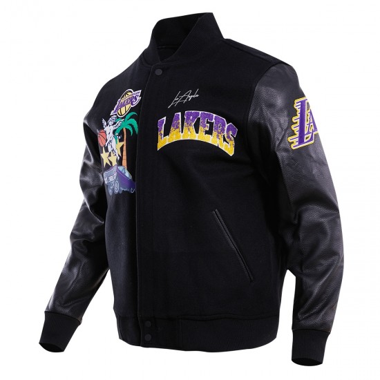 Los Angeles Lakers Gradient Logo Wool Varsity Jacket